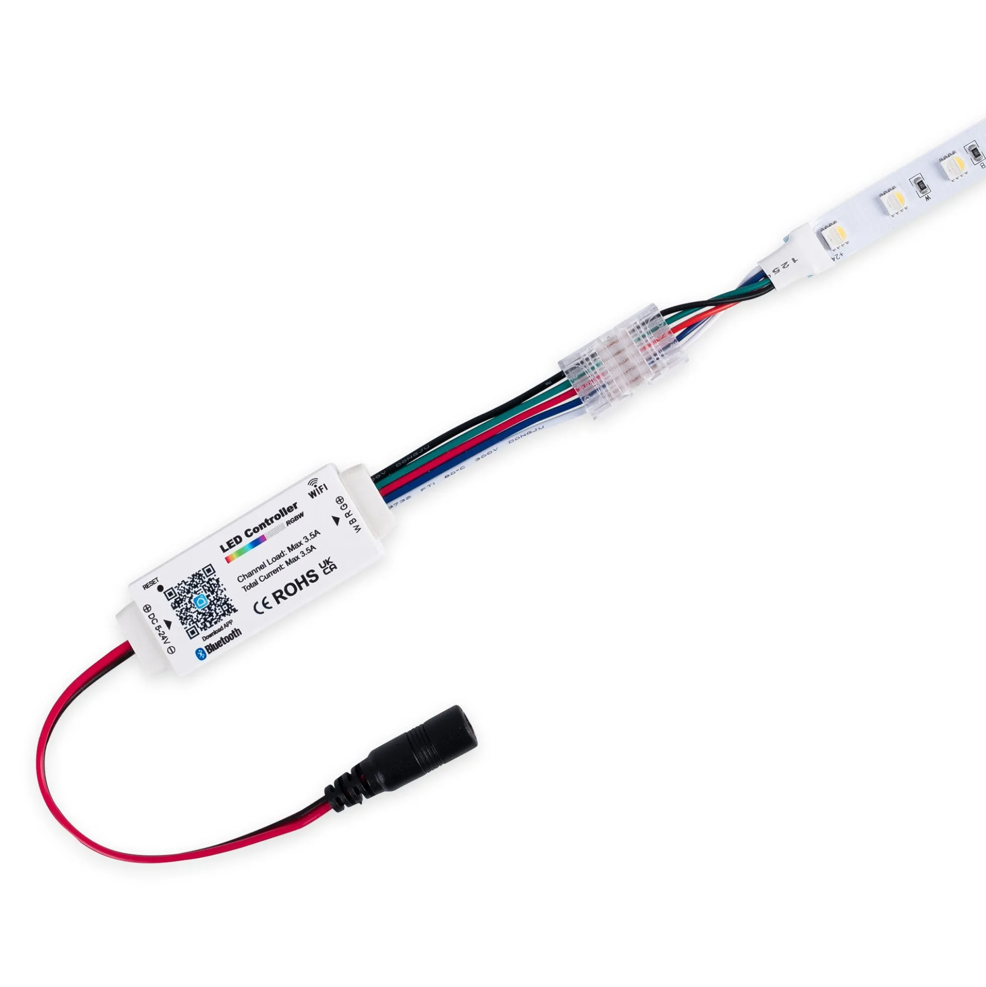 Controlador RGBW mini - WiFi + Bluetooth - 5-24V DC - 3.5A