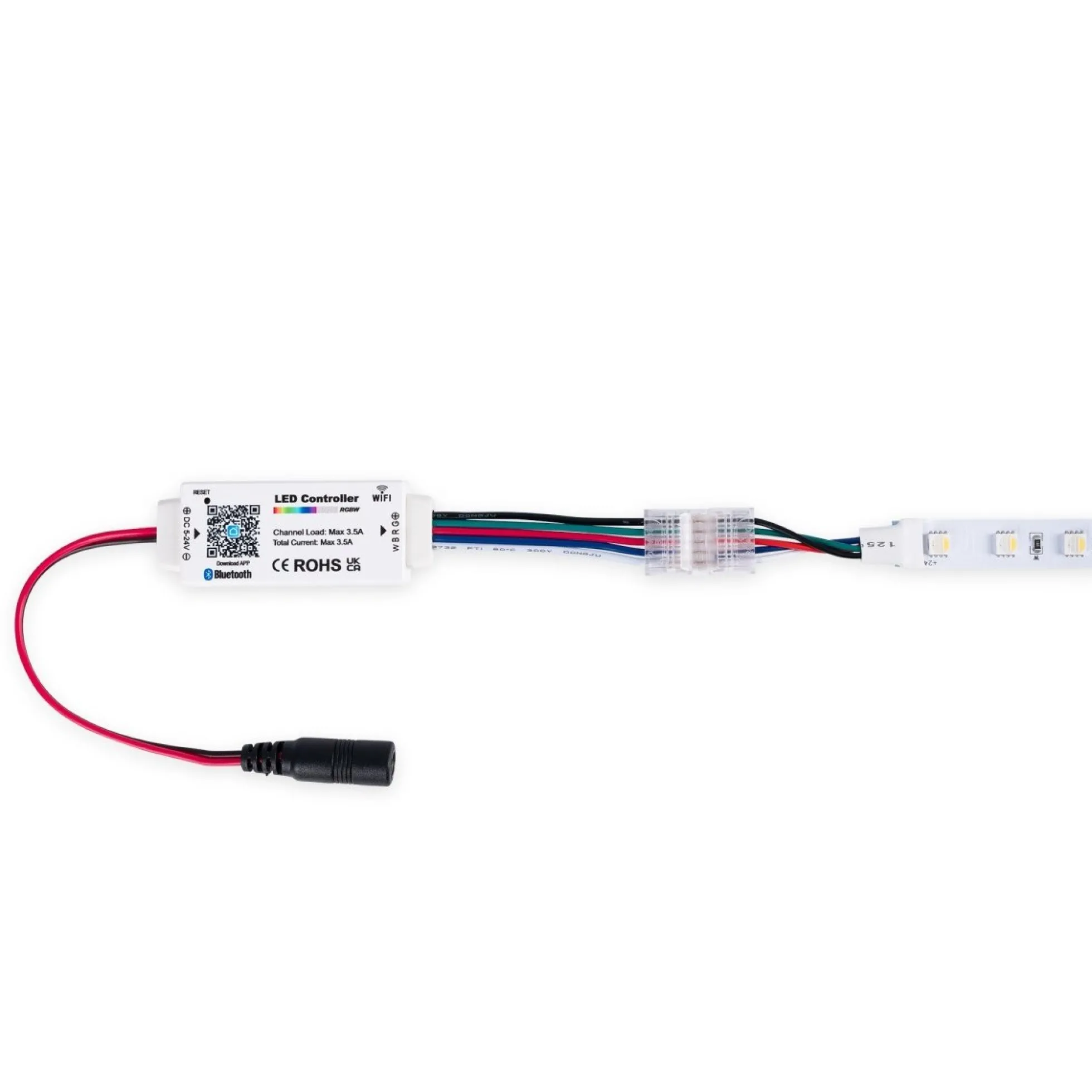 Controlador RGBW mini - WiFi + Bluetooth - 5-24V DC - 3.5A