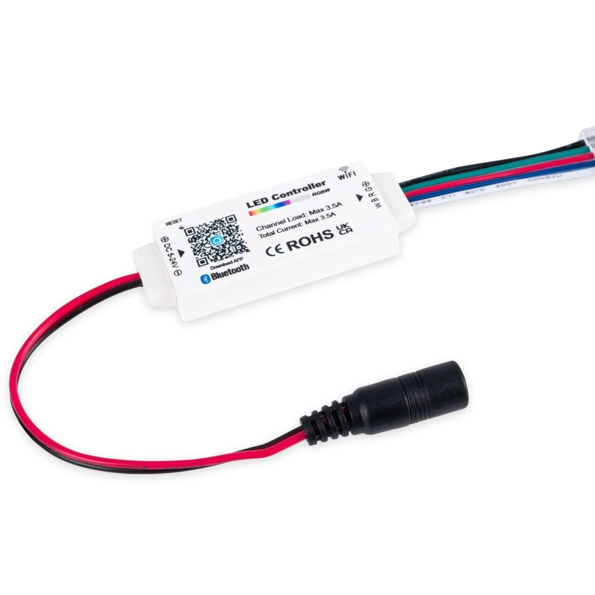 Controlador RGBW mini - WiFi + Bluetooth - 5-24V DC - 3.5A