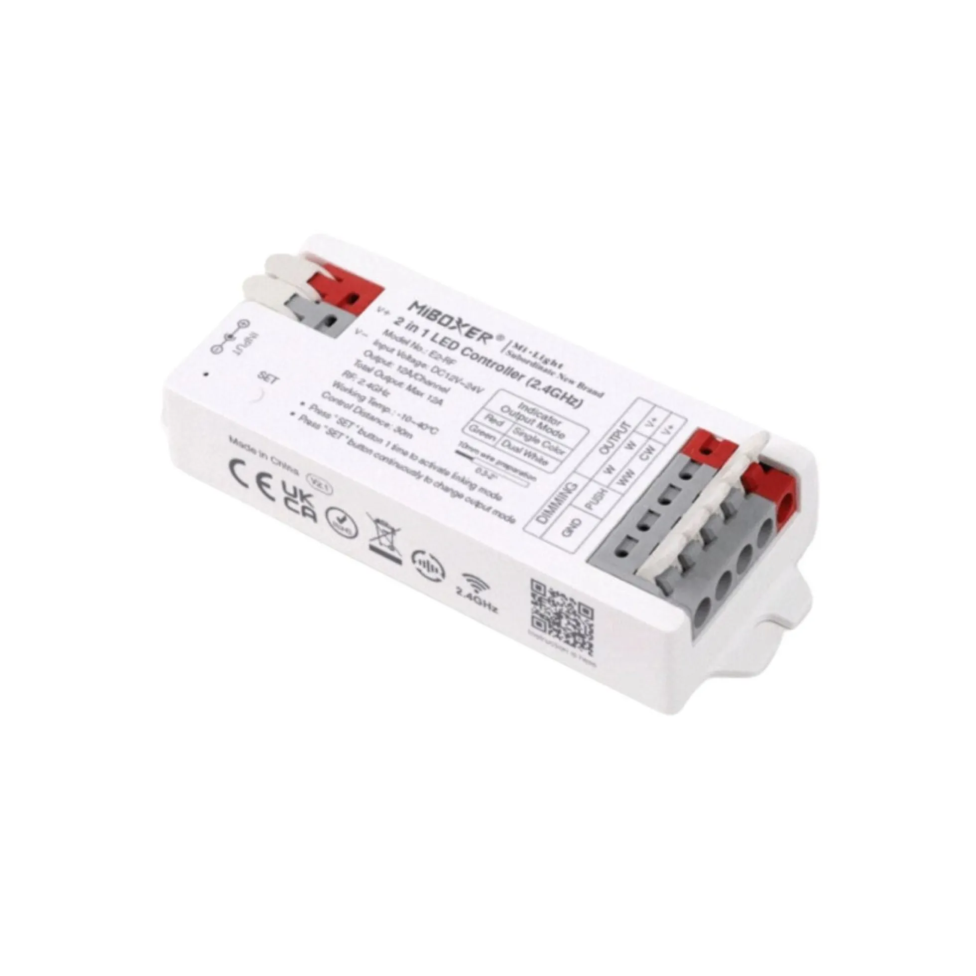 Controlador tira LED 2 en 1- Monocolor - CCT - 12/24V DC - 2.4GHz - Mi Boxer - E2-RF