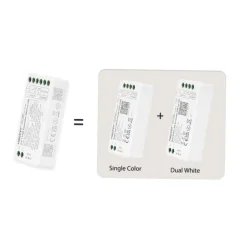 Controlador tira LED 2 en 1- Monocolor - Dual White - 12/24V DC - 2.4G - MiBoxer - FUT035S+
