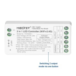 Controlador tira LED 2 en 1- Monocolor - Dual White - 12/24V DC - 2.4G - WiFi - MiBoxer - FUT035W+