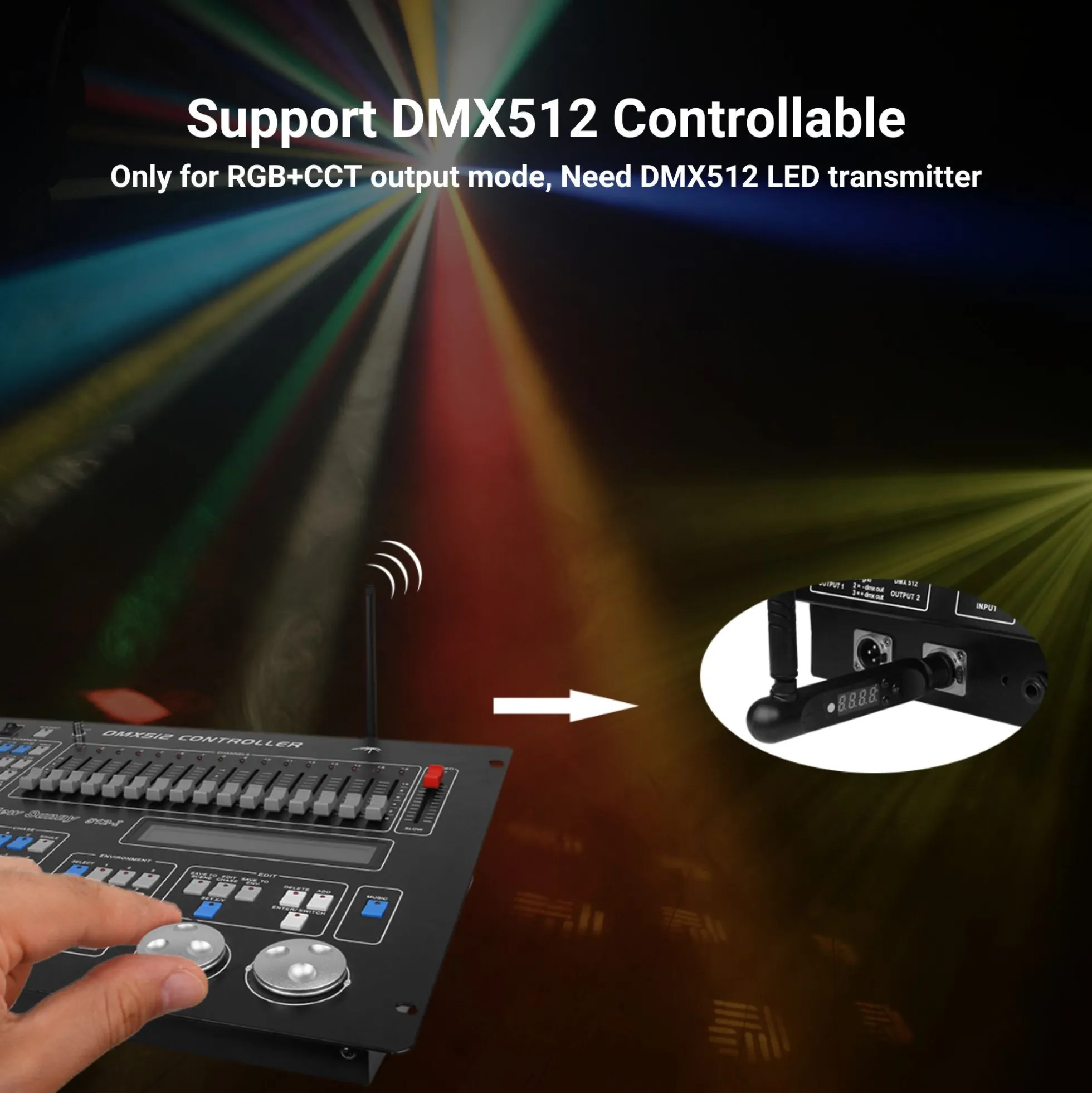 Controlador tira LED 3 en 1- RGB / RGBW / RGB+CCT - 12/24V DC - 2.4GHz+ WiFi - Mi Boxer - E3-WR