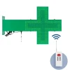 Cruz de farmacia LED monocolor verde - 50x50cm - Doble cara - Exterior
