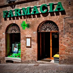 Cruz de farmacia LED monocolor verde - 50x50cm - Doble cara - Exterior