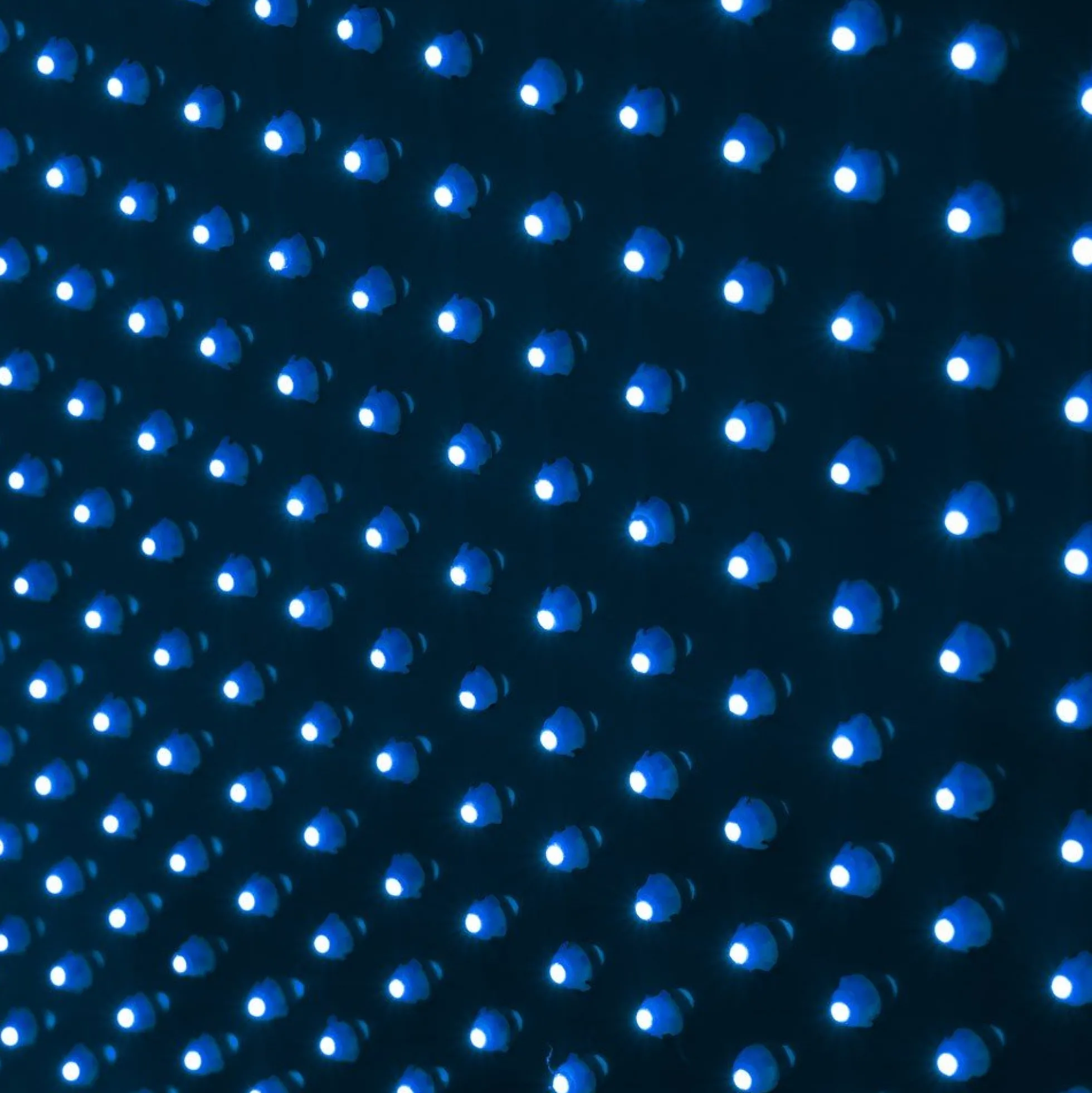 Cruz de veterinaria LED monocolor azul - 50x50cm - Doble cara - Exterior