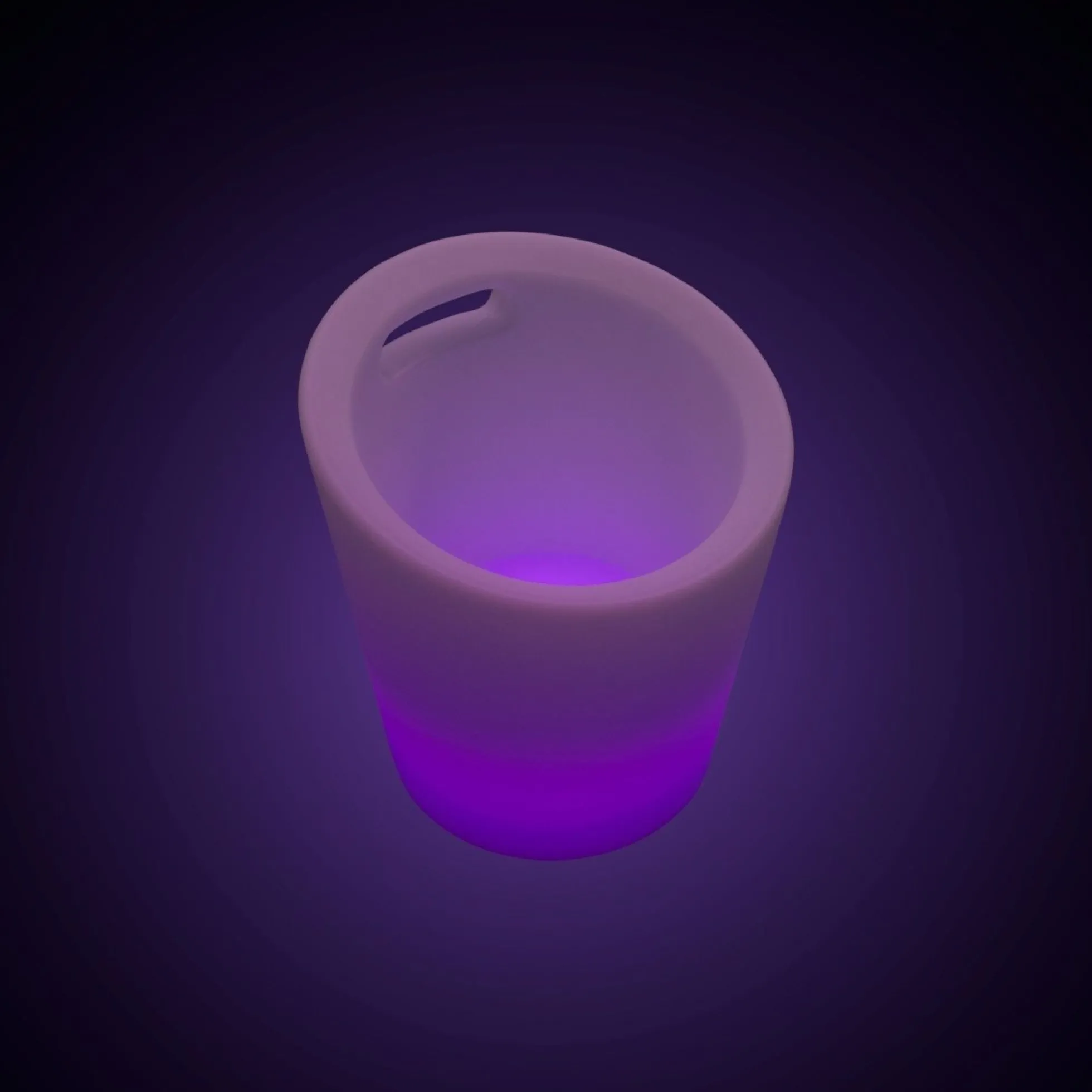 Cubitera LED RGBW - 6W - Ø 29 cm - Recargable