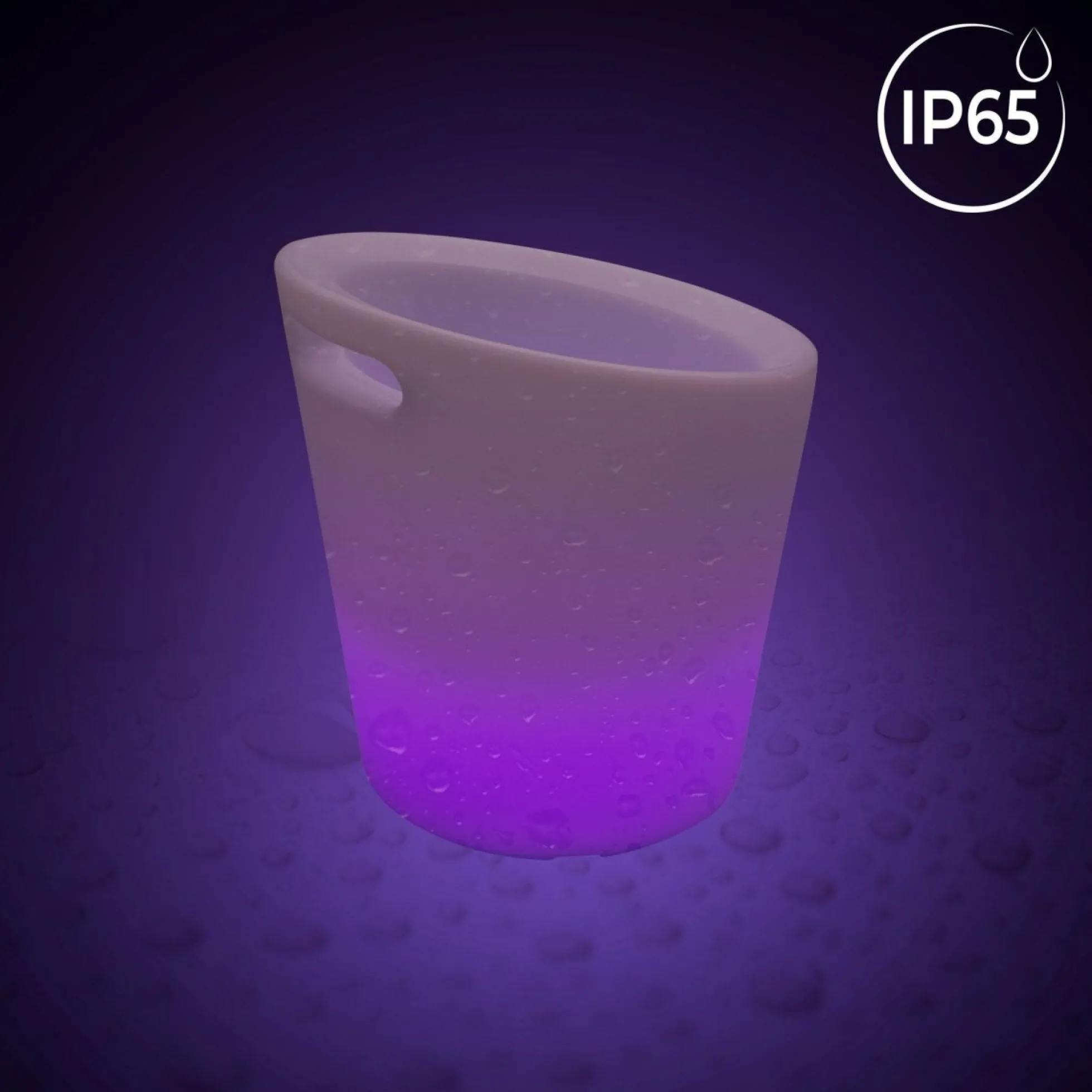 Cubitera LED RGBW - 6W - Ø 29 cm - Recargable