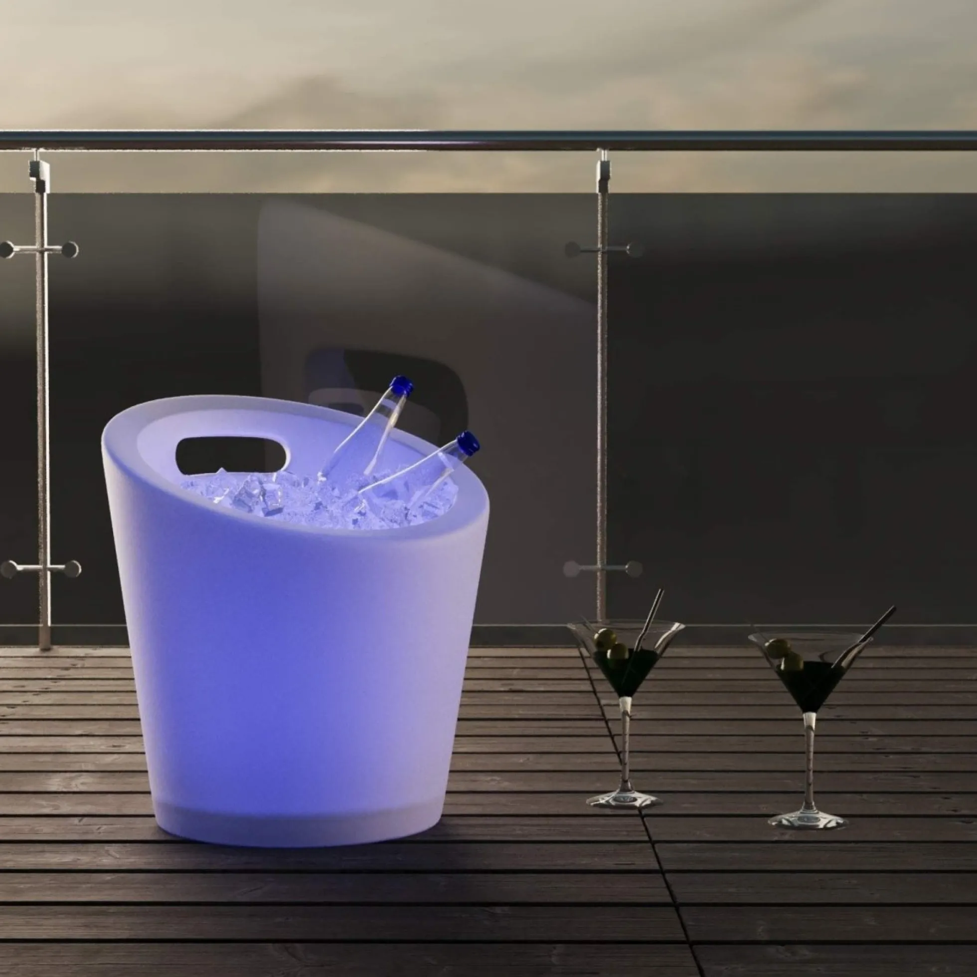 Cubitera LED RGBW - 6W - Ø 29 cm - Recargable