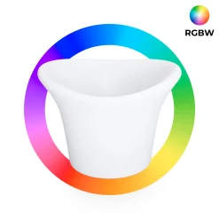 Cubitera LED RGBW - 6W - Ø 38 cm - Recargable
