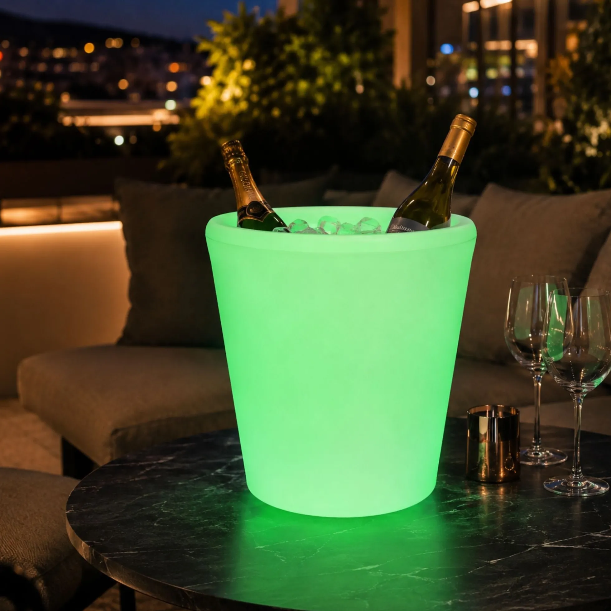Cubitera LED RGBW - 6W - 29 x Ø 28cm - Recargable