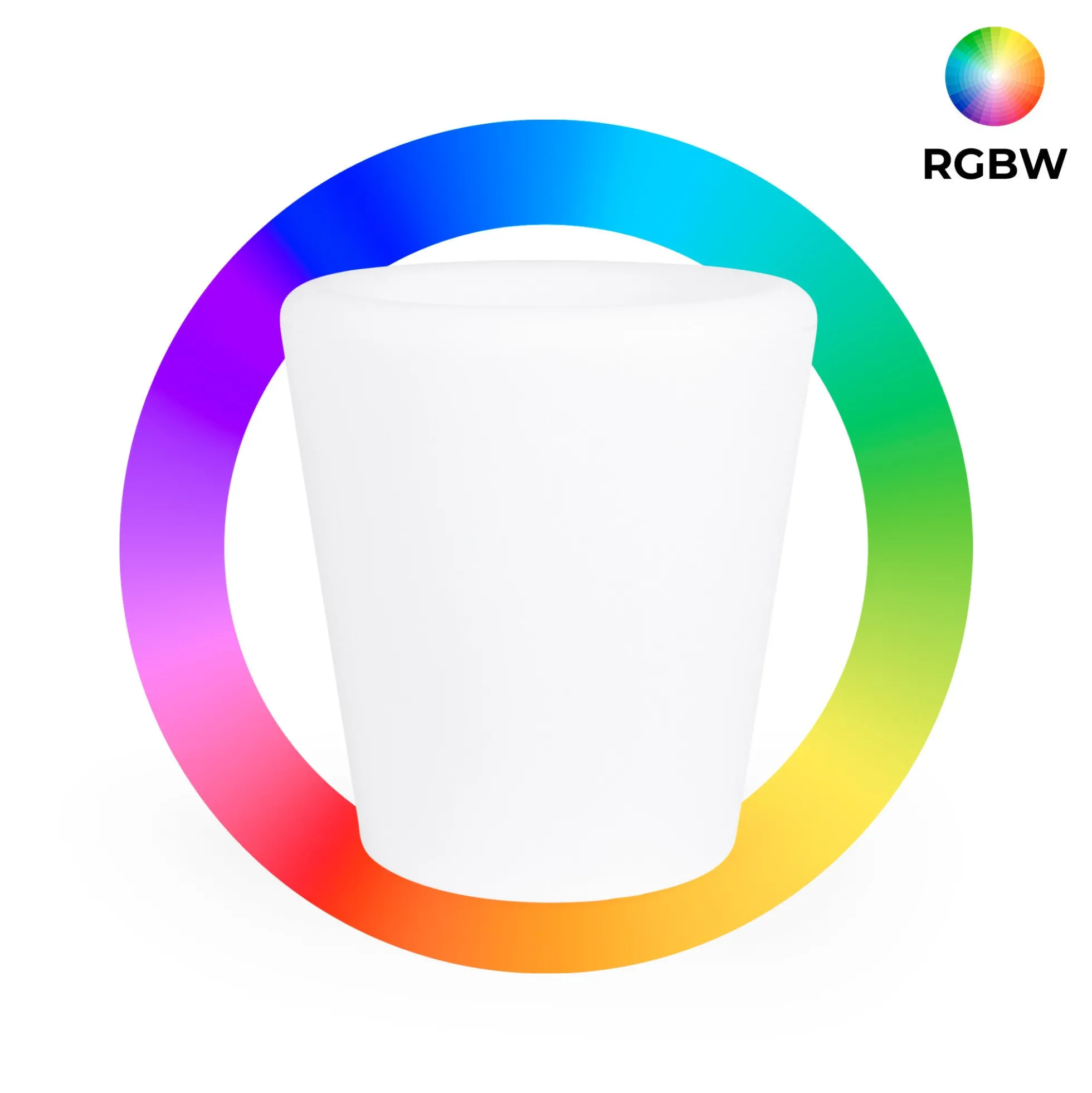 Cubitera LED RGBW - 6W - 29 x Ø 28cm - Recargable