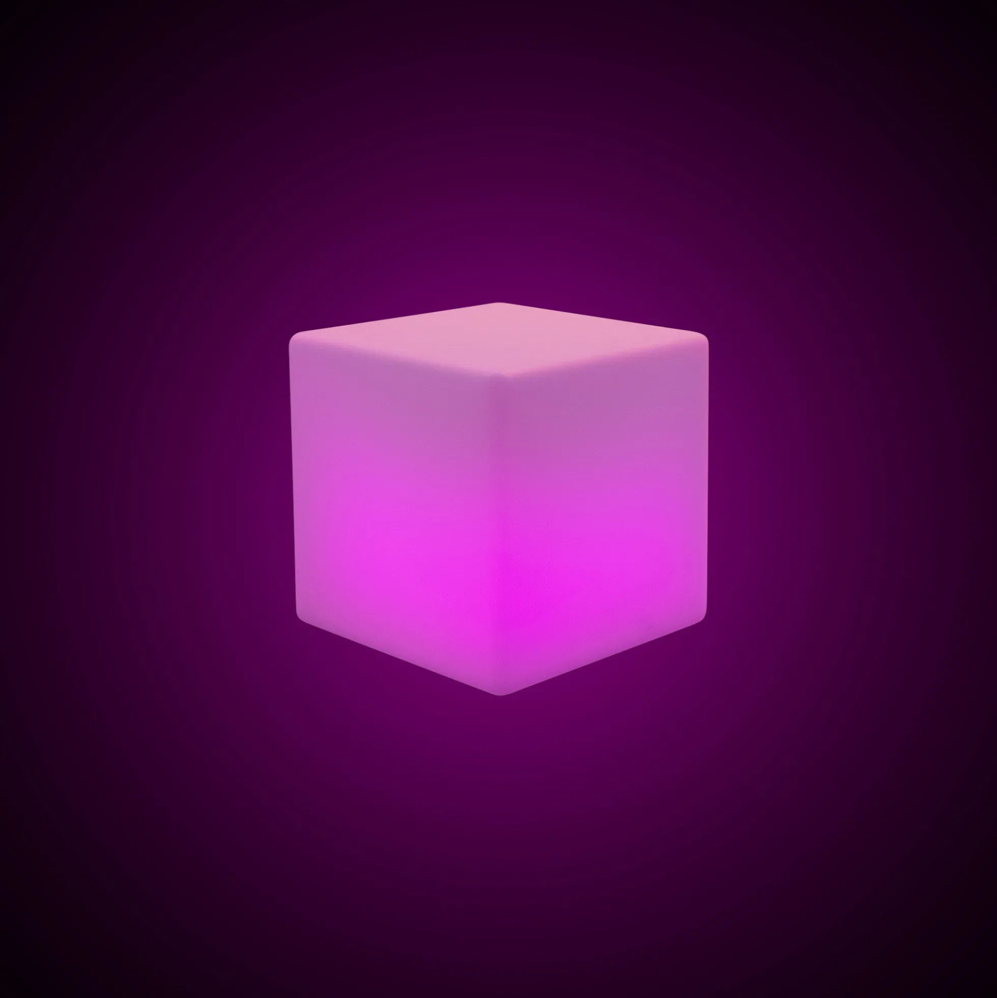 Cubo luminoso LED RGBW - 4W - Recargable