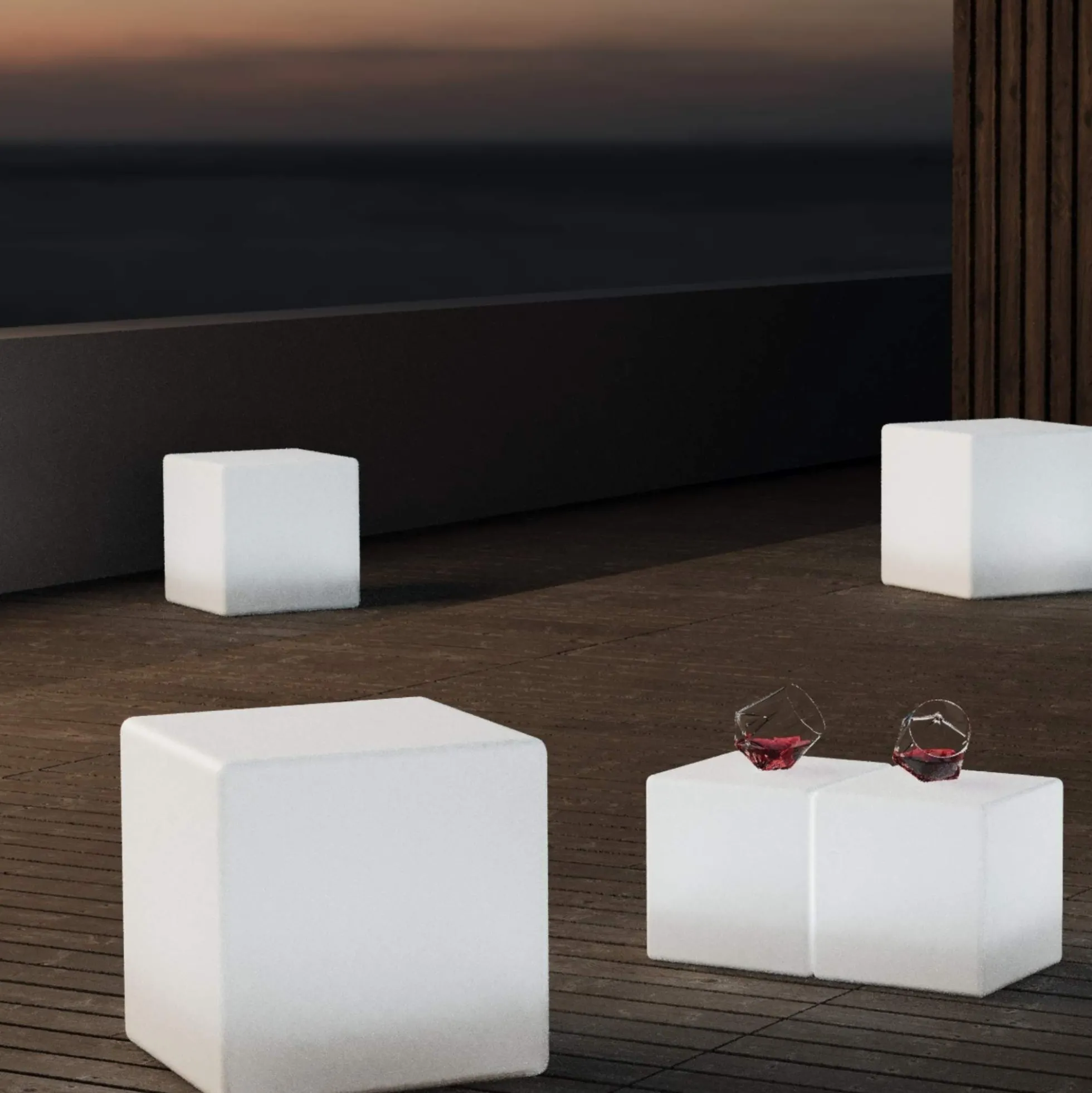 Cubo luminoso LED RGBW - 12W - Recargable