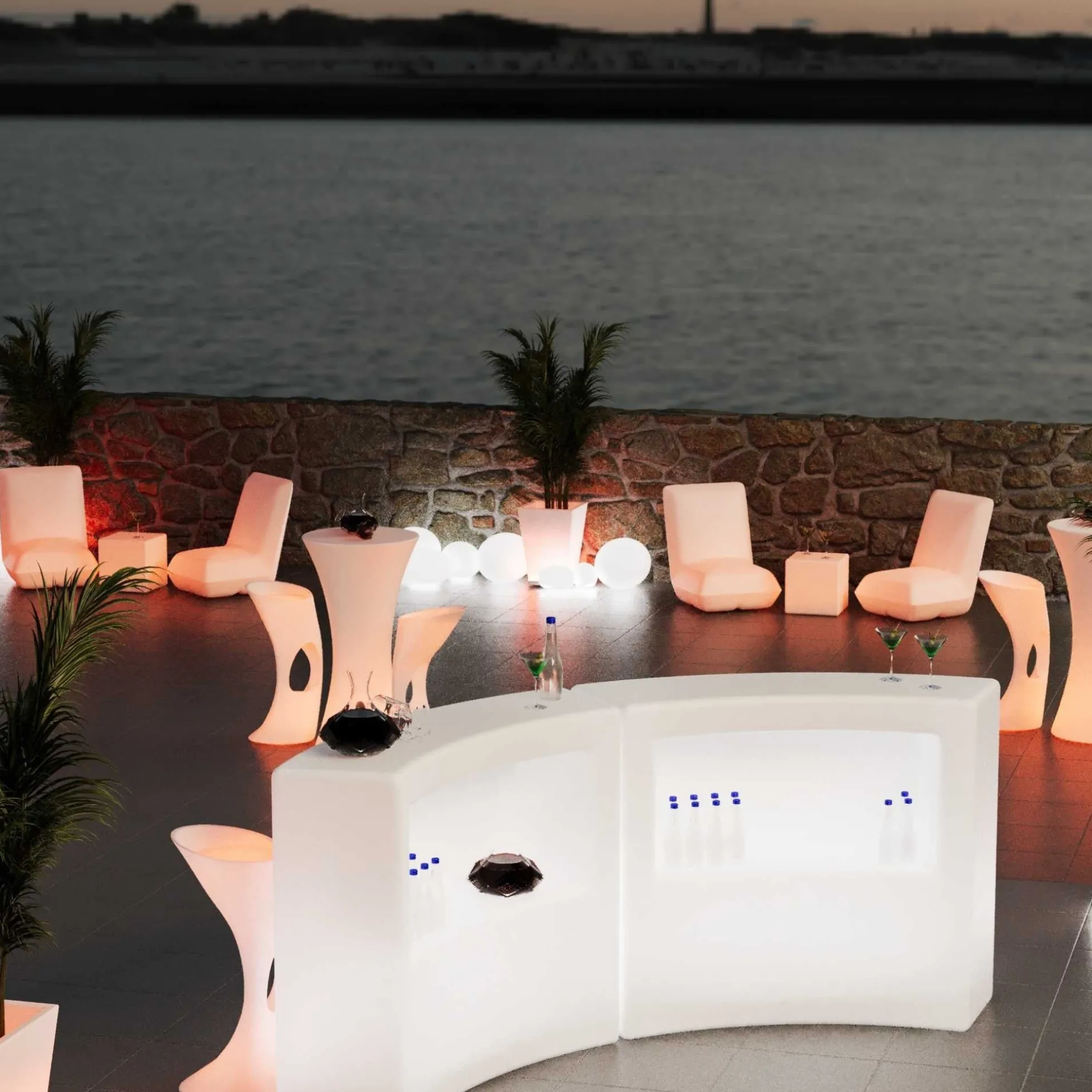 Cubo luminoso LED RGBW - 12W - Recargable