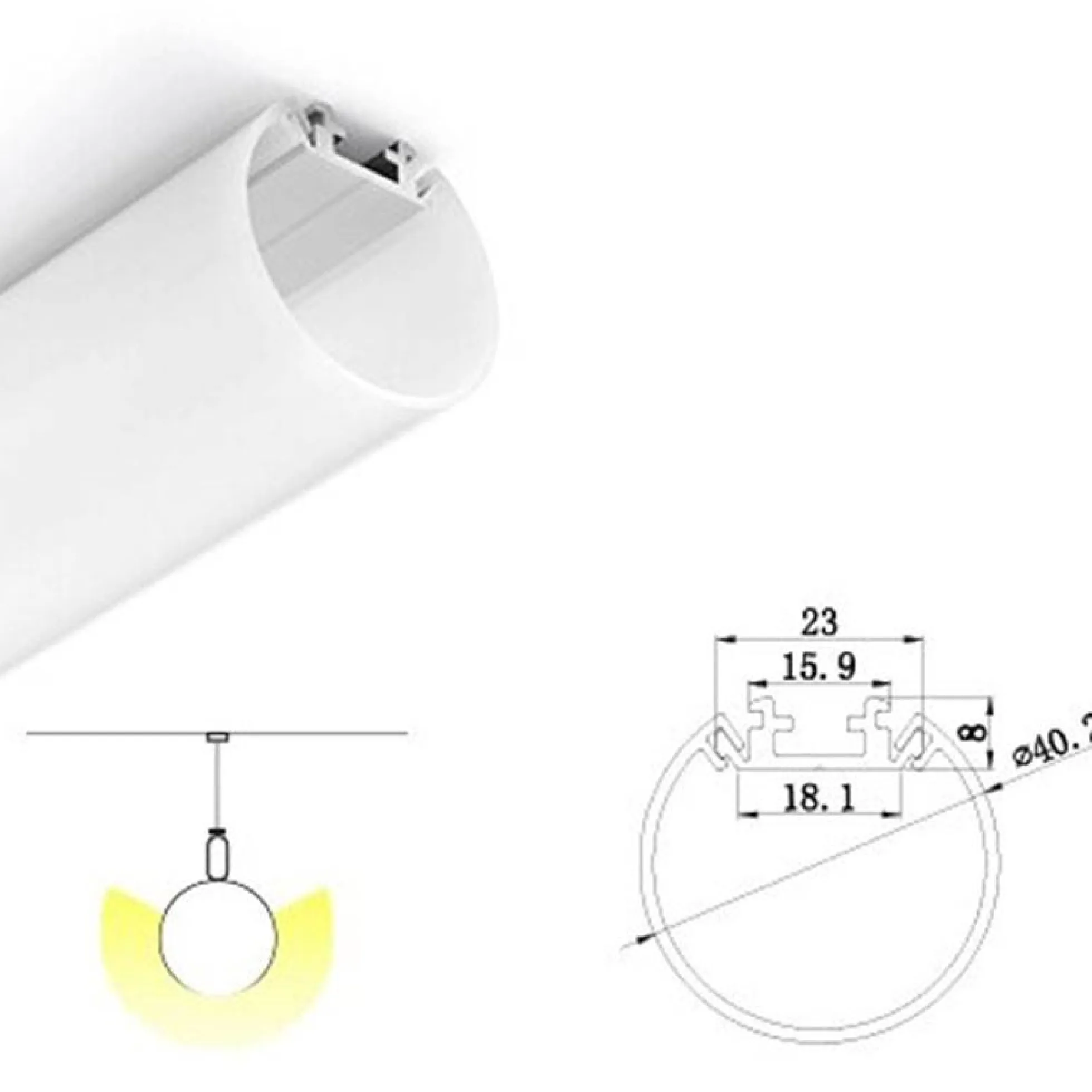 Difusor Redondo Opal Ø40.2mm (BPERFT40)