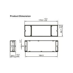 Dimmer DALI DT8 - 5 canales - MONO / CCT / RGB / RGBW / RGB+CCT - 12-48V - 5x5A