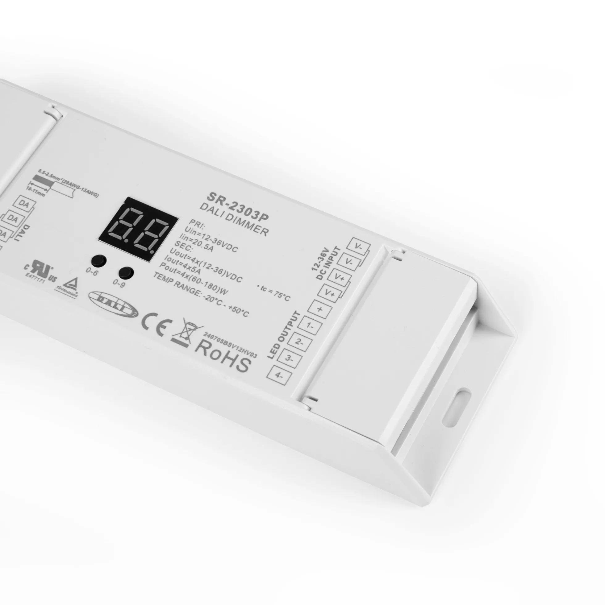 Dimmer DALI2 - MONO/RGB/RGBW - 12-36V - 4 CH x 5A