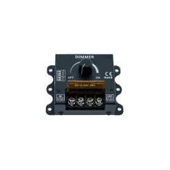 Dimmer manual PWM 12-24V DC - 30A - Frecuencia y curva de regulación ajustables