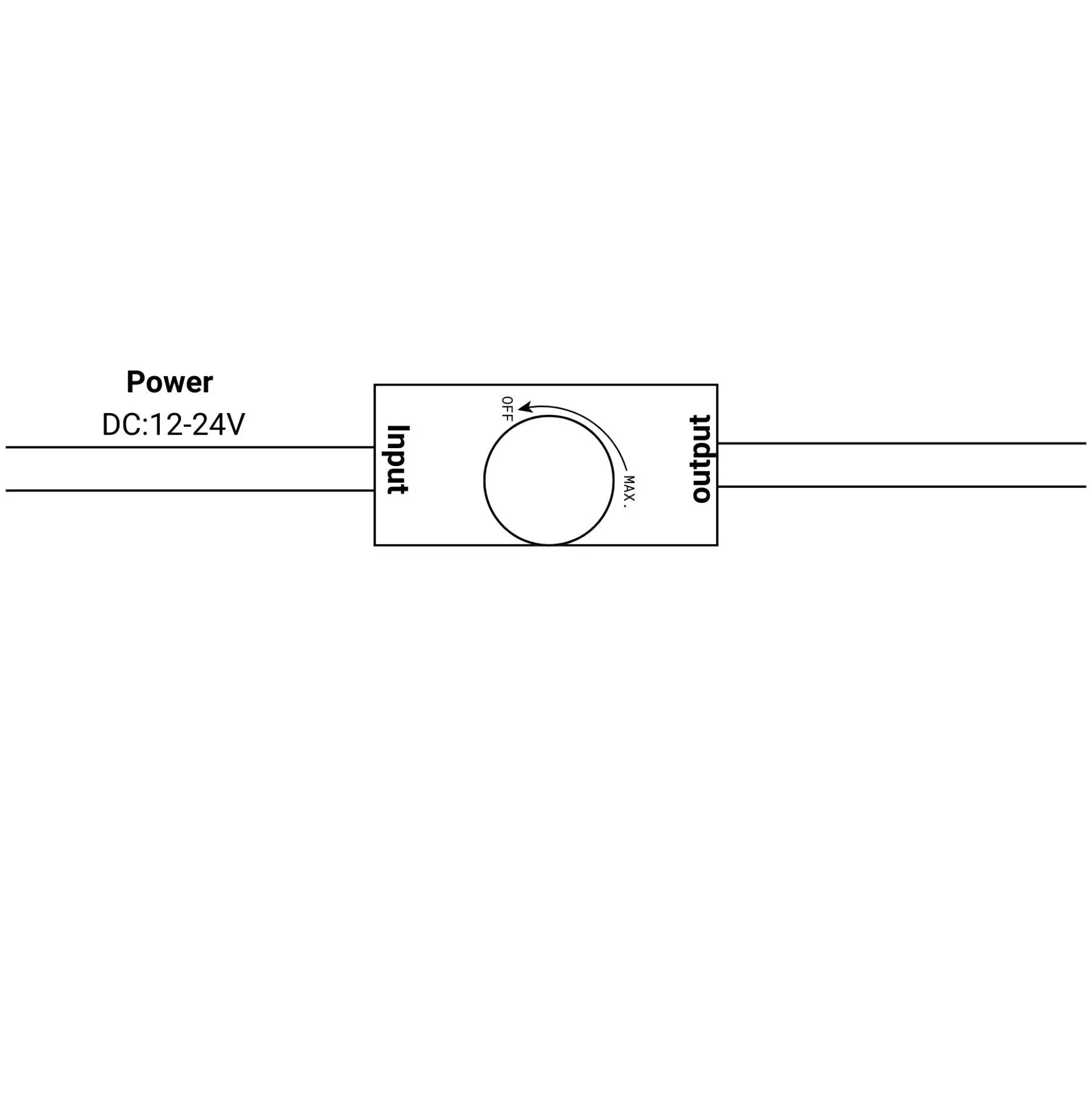 Dimmer para tira LED monocolor 12- 24V DC - 2A