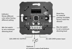 Dimmer Smart WIFI 200W Función Encendido/Apagado