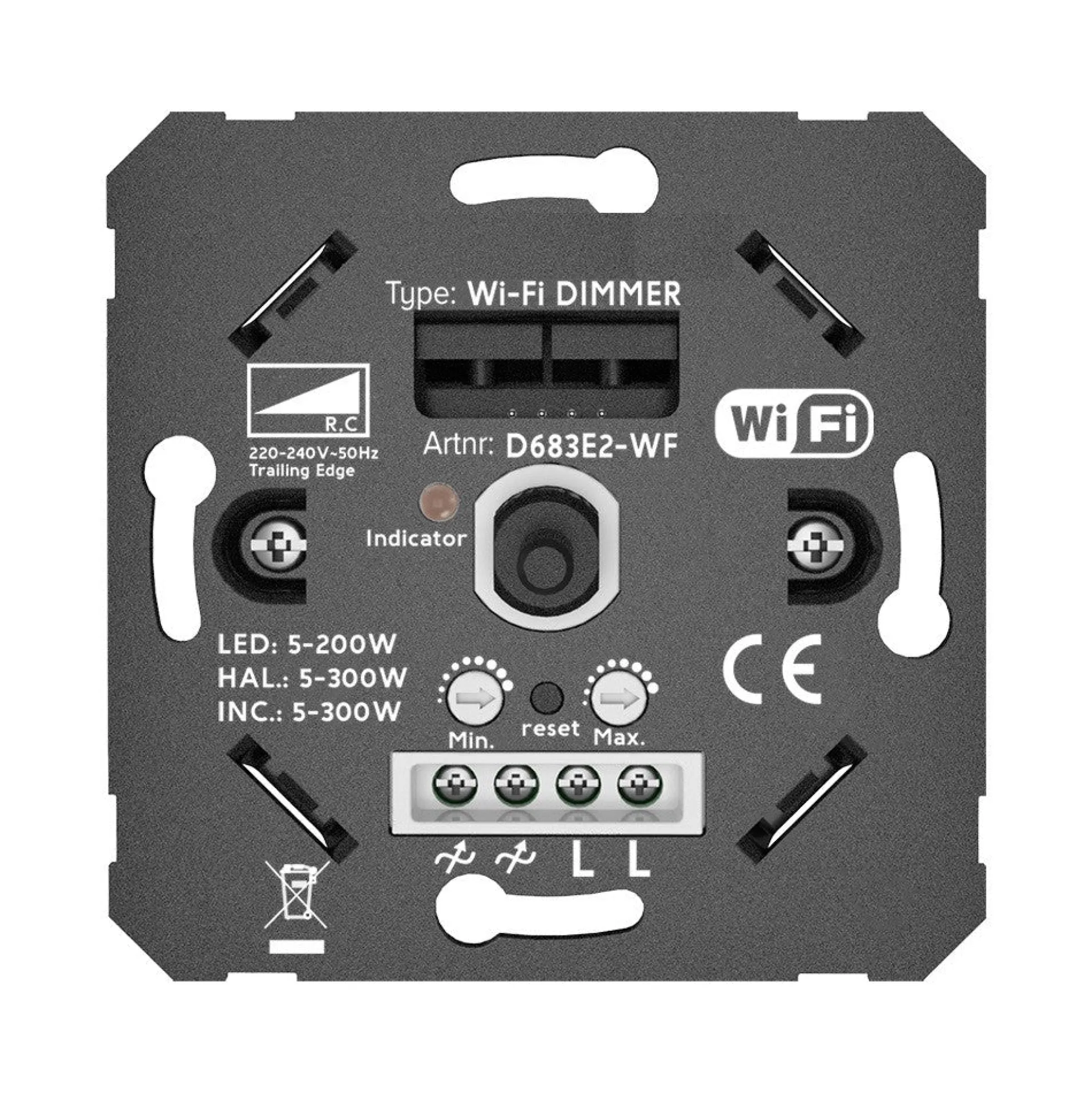 Dimmer Smart WIFI 200W Función Encendido/Apagado
