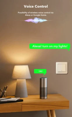Dimmer SMART WIFI 250W Tuya APP - PUSH