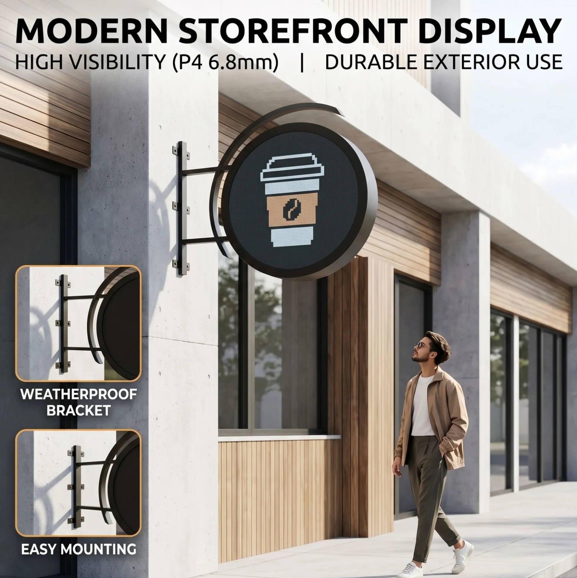 Display Banderola LED publicitario exterior P4.68mm