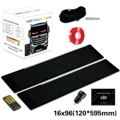 Display LED flexible doble - 12 x 59,5 cm - USB + Bluetooth + mando a distancia