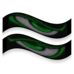 Display LED flexible doble - 12 x 59,5 cm - USB + Bluetooth + mando a distancia