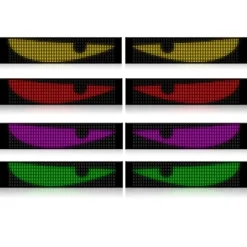 Display LED flexible doble - 12 x 59,5 cm - USB + Bluetooth + mando a distancia