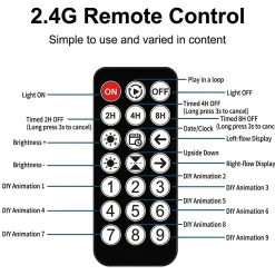 Display LED flexible programable - 78 x 20 cm - USB + Bluetooth + mando a distancia
