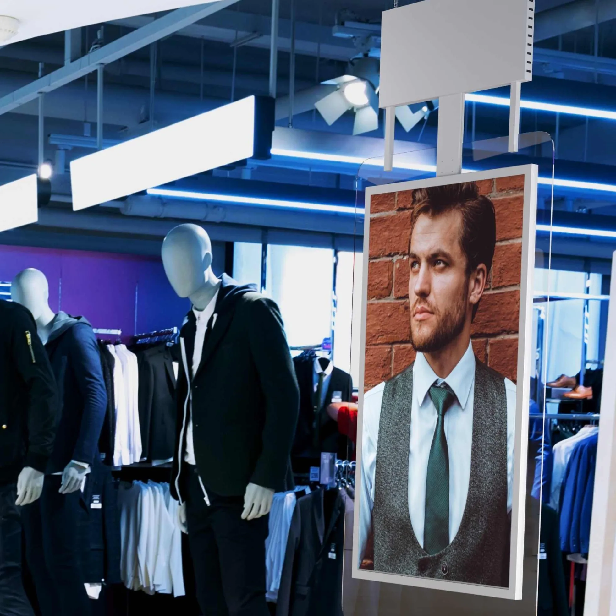 Display publicitario colgante LCD Full HD 55" - Doble cara - IP20
