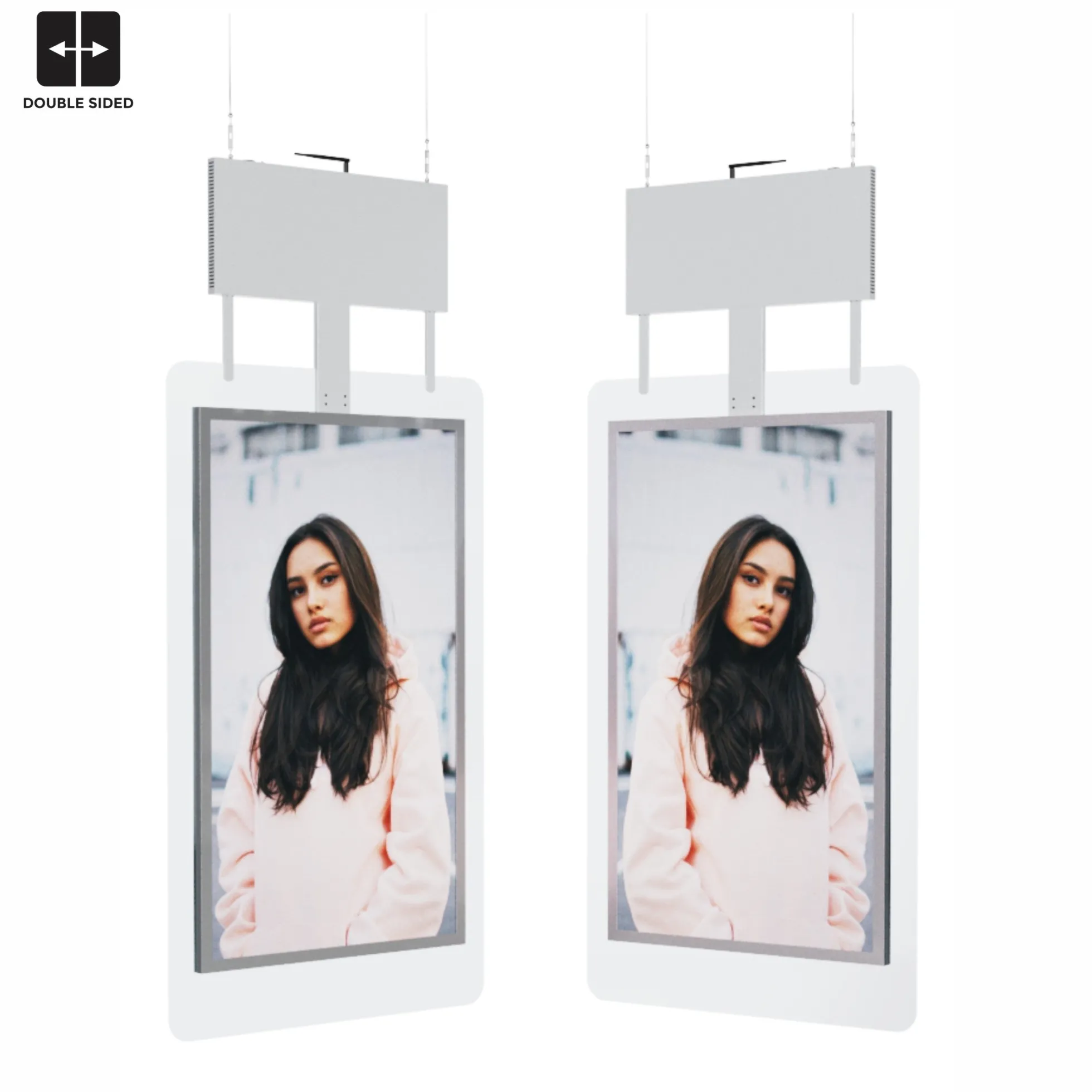 Display publicitario colgante LCD Full HD 55" - Doble cara - IP20
