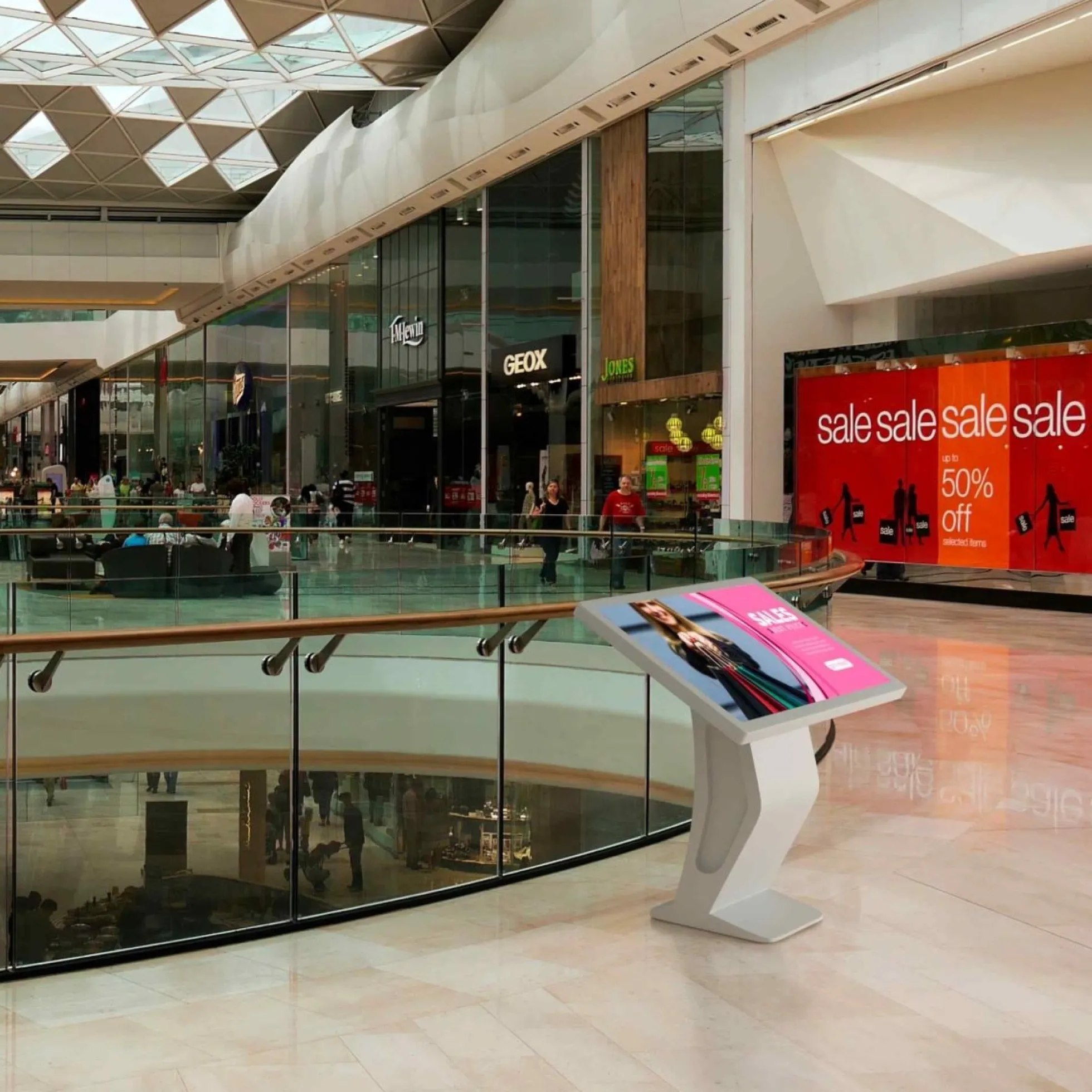 Display publicitario - Digital Kiosk 43" - Pantalla Táctil - Interior - 16GB - Base "K"