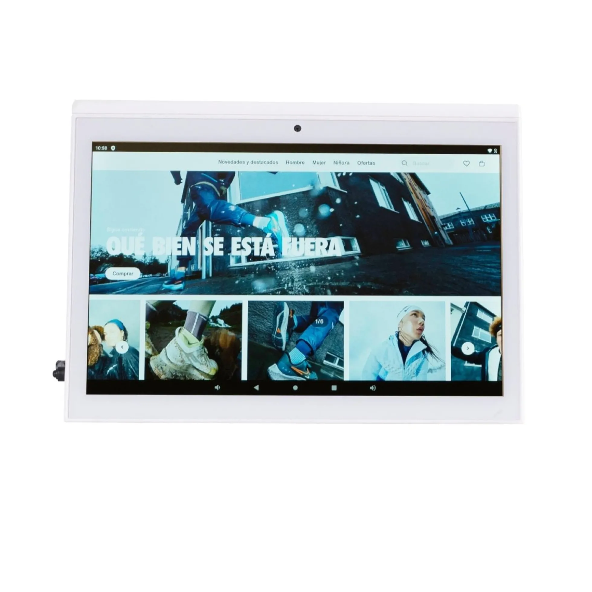 Display publicitario LCD de mesa 10.1'' con cámara - Pantalla doble - Táctil - Android 10