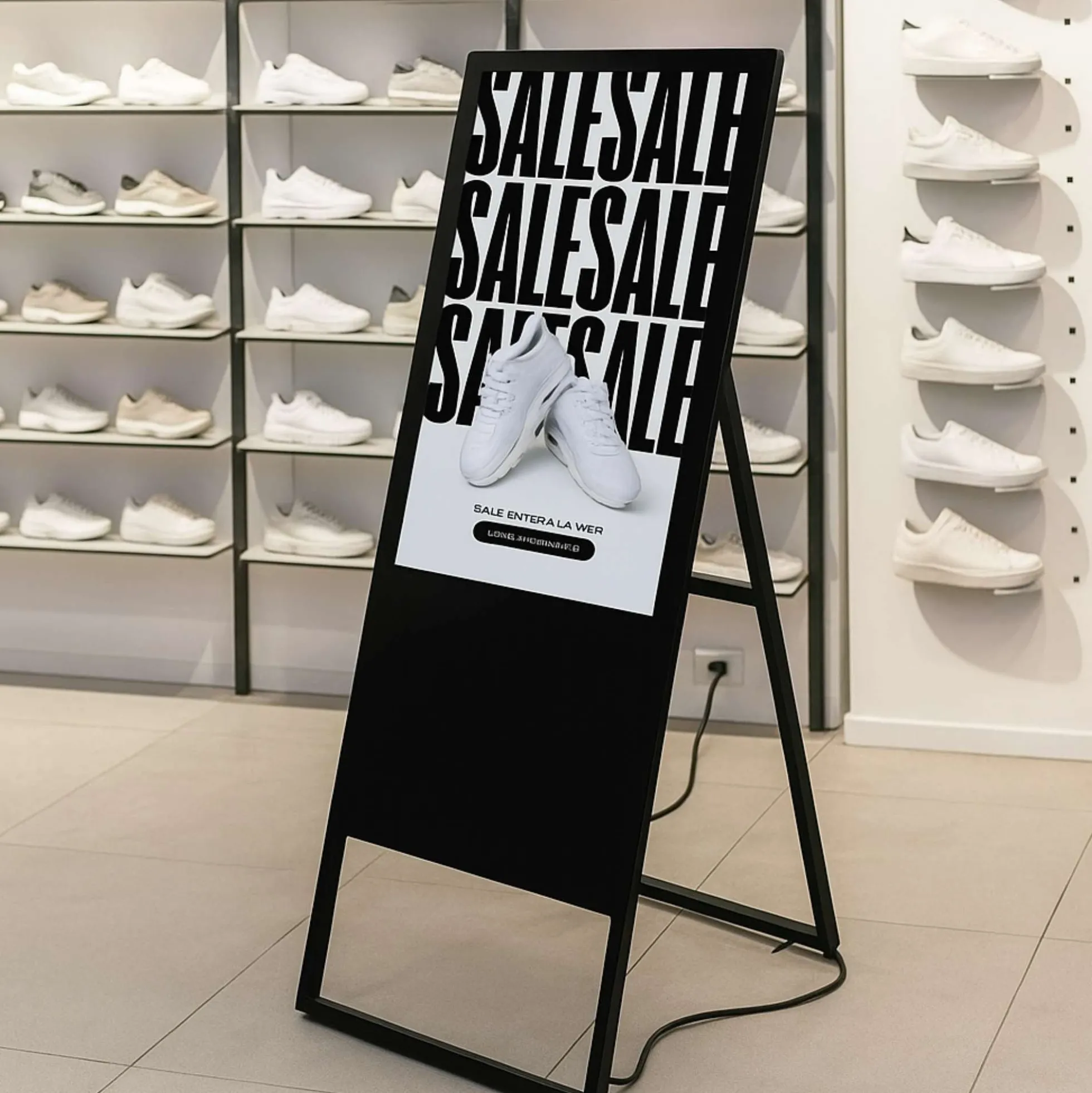 Display publicitario plegable LCD Full HD 32" - Android 13 - Indoor