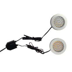 Downlight bajo mueble 2W empotrable y de superficie 12V