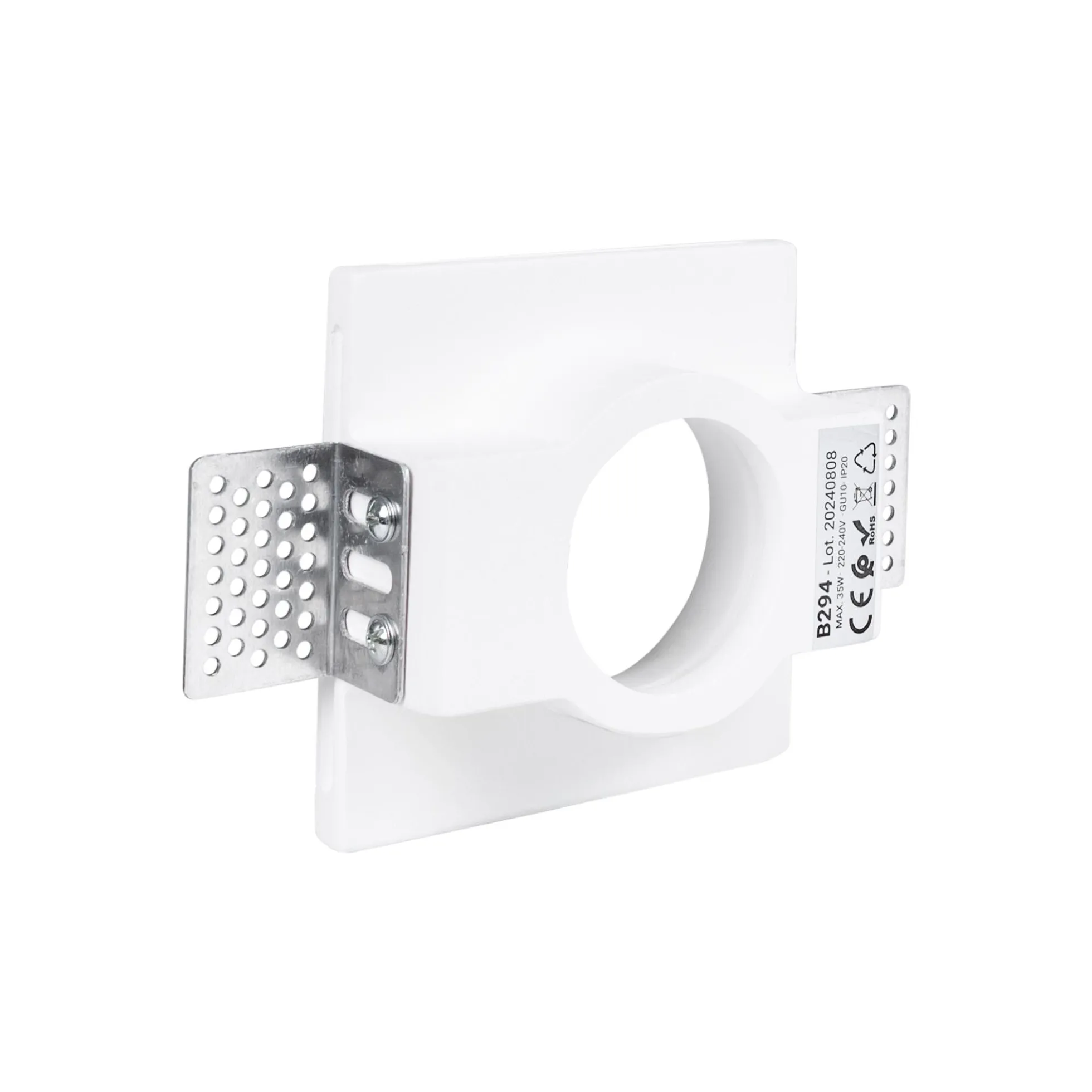 Downlight cuadrado de escayola "MUR" - Trimless - 1 x GU10