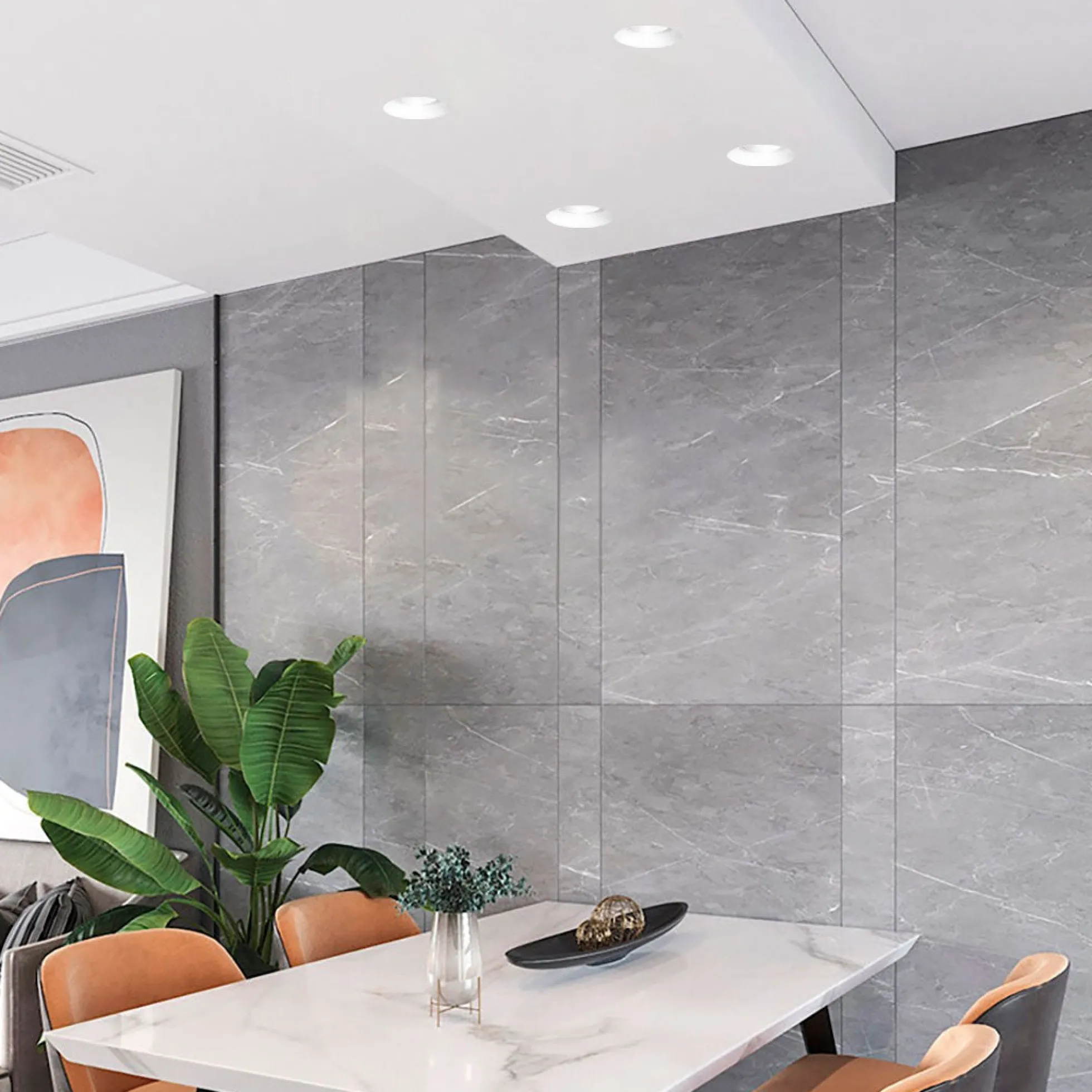 Downlight cuadrado de escayola - Trimless - 1 x GU10