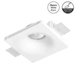Downlight cuadrado de escayola - Trimless - 1 x GU10