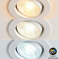 Downlight LED "Avalor" basculante - TRIAC dimmable - 5.5W - CCT - Corte Ø 70mm - IP44