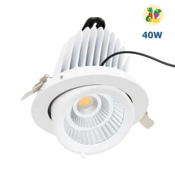 Downlight LED basculante empotrable - Chip especial para fruta y verdura - 40W