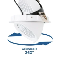 Downlight LED basculante empotrable - Chip especial para oro y vino - 40W