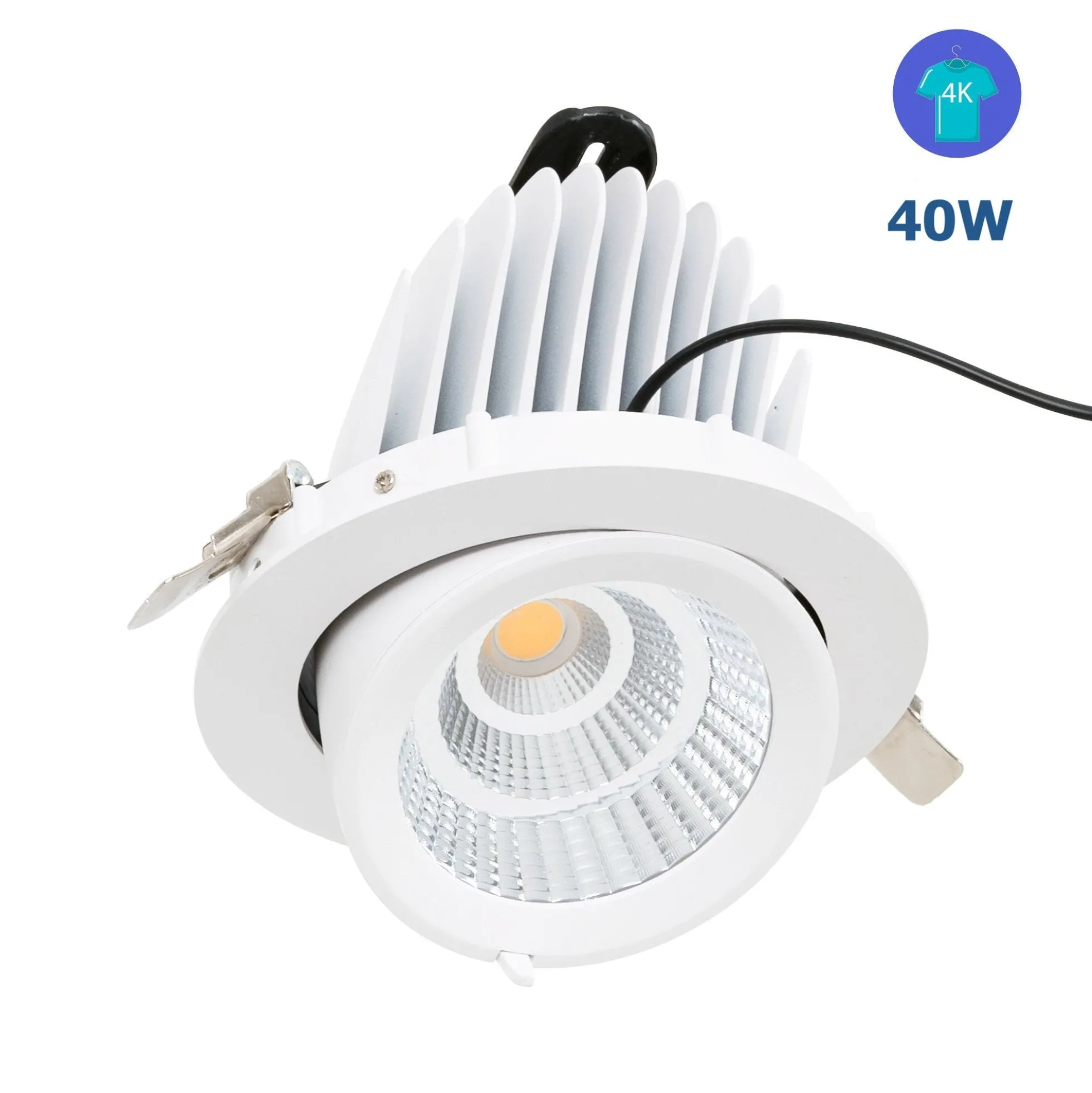 Downlight LED basculante empotrable - Chip especial para moda y retail - 40W