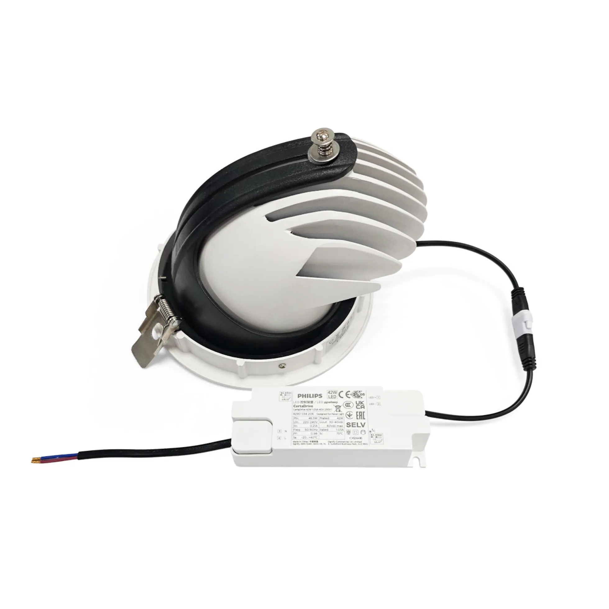 Downlight LED basculante empotrable - Chip especial para moda y retail - 40W