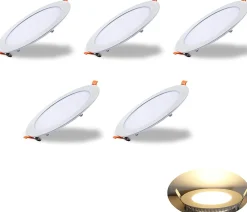 Downlight LED circular empotrable 18W - Corte Ø 205 mm - 5 años de garantía