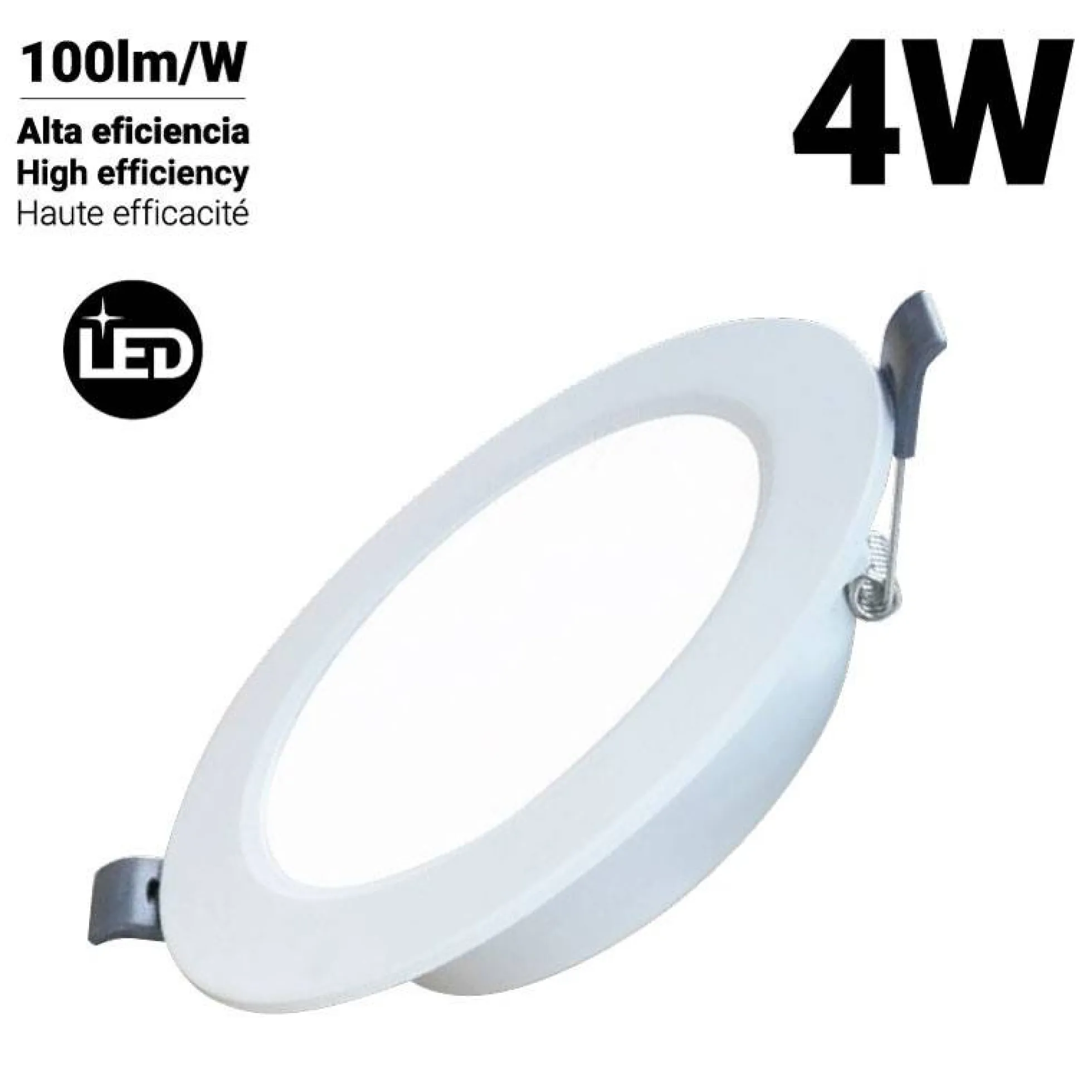 Downlight LED circular empotrable 4W - Corte Ø77mm