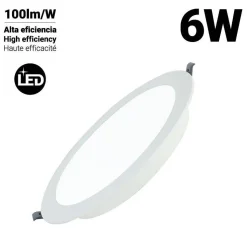 Downlight LED circular empotrable 6W - Corte Ø95mm