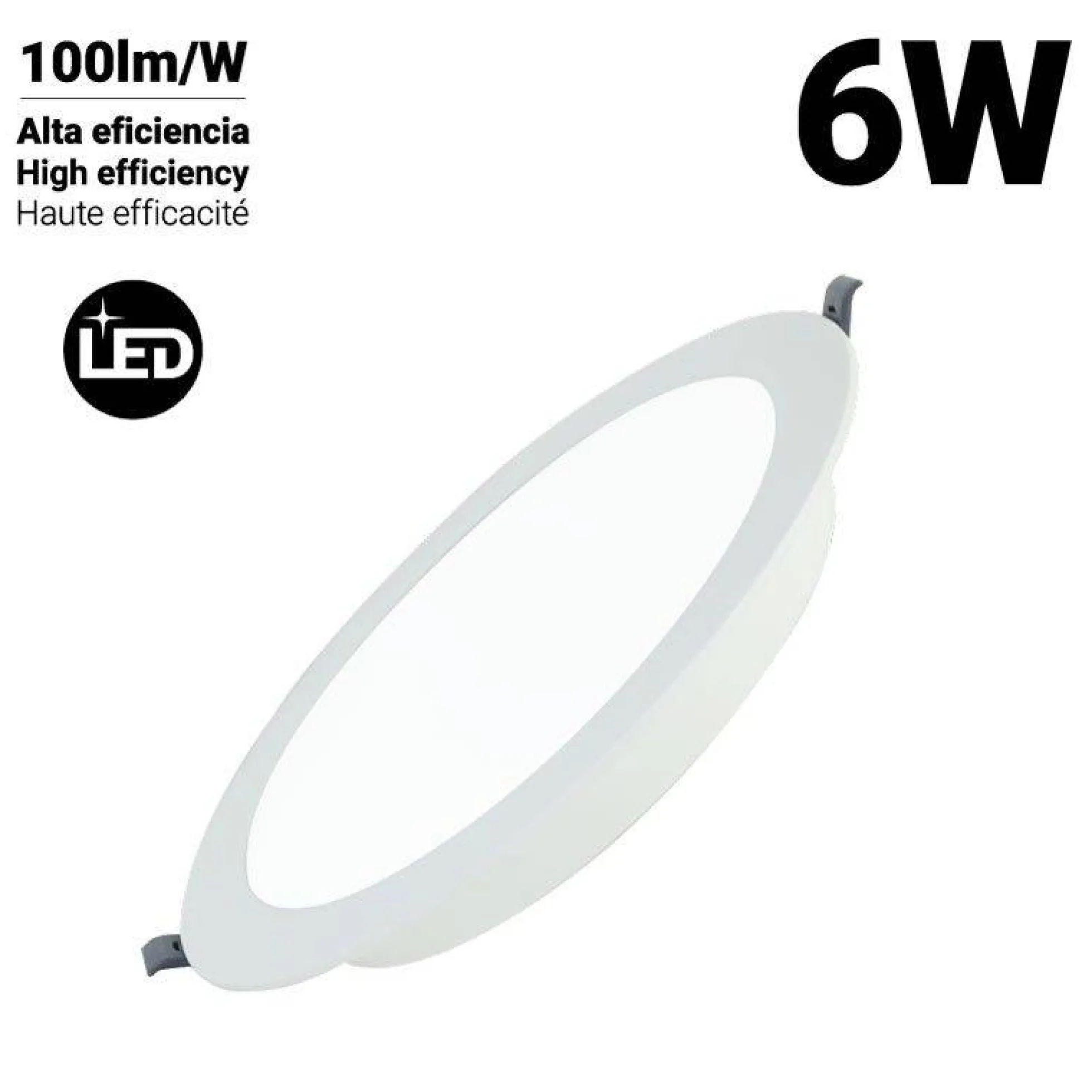 Downlight LED circular empotrable 6W - Corte Ø95mm